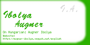 ibolya augner business card